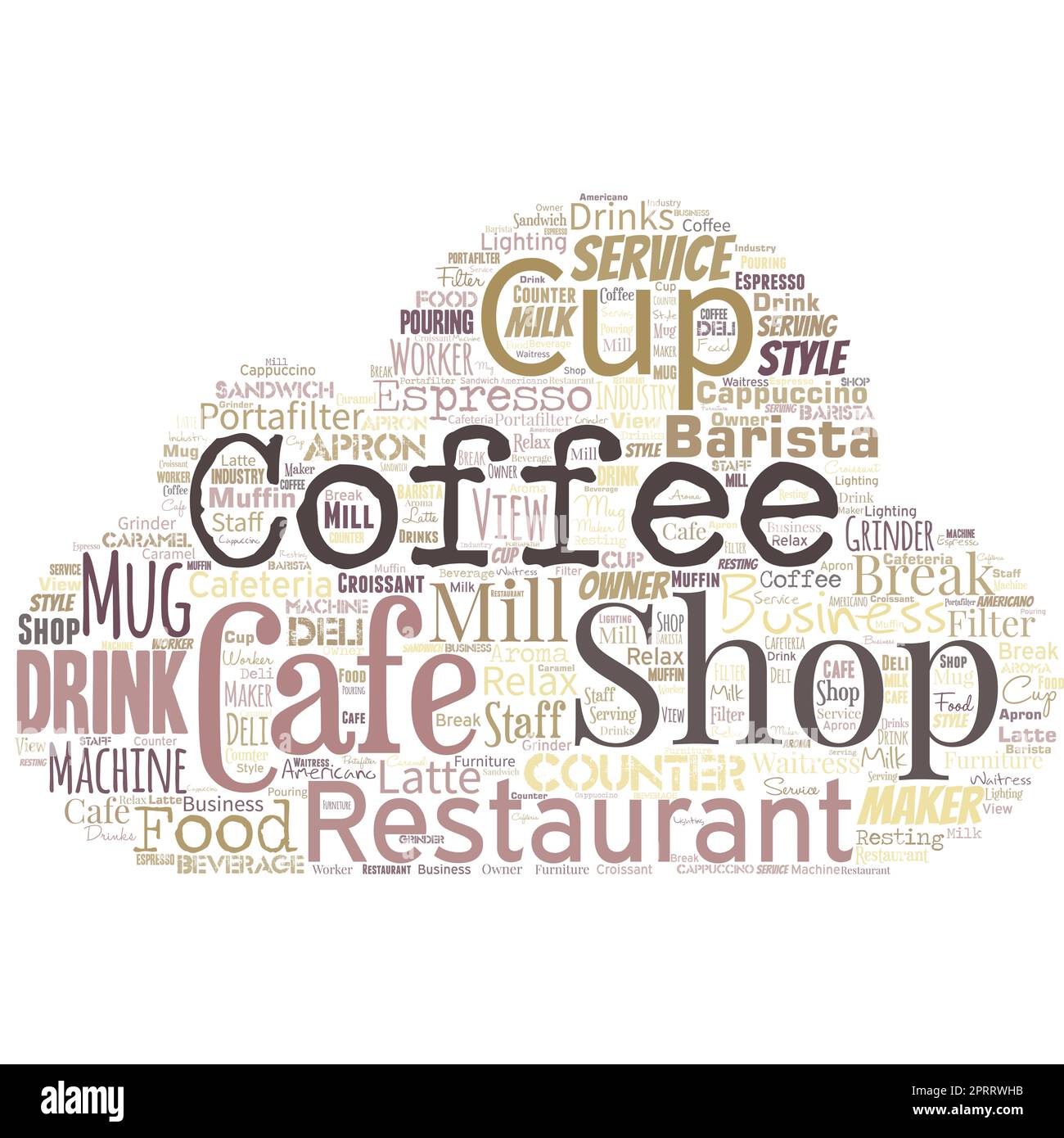 Big word cloud with words coffee shop Stock Photo Alamy