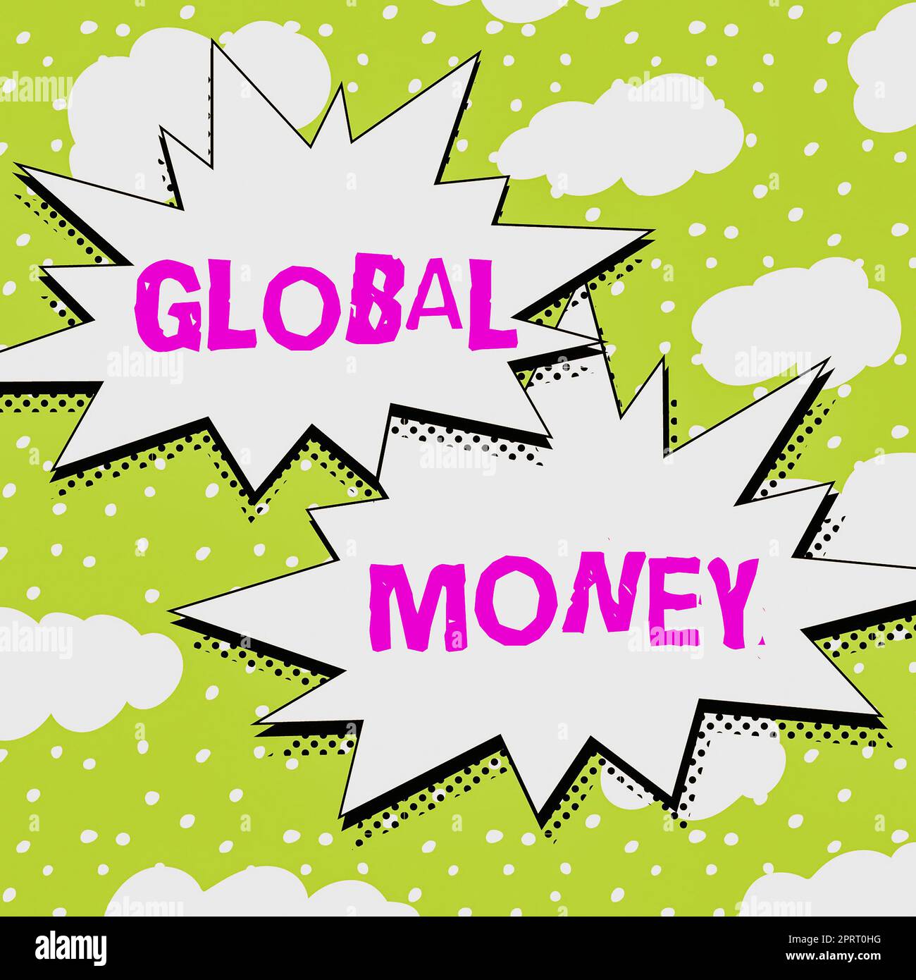 Conceptual caption Global Money, Business overview International finance World currency