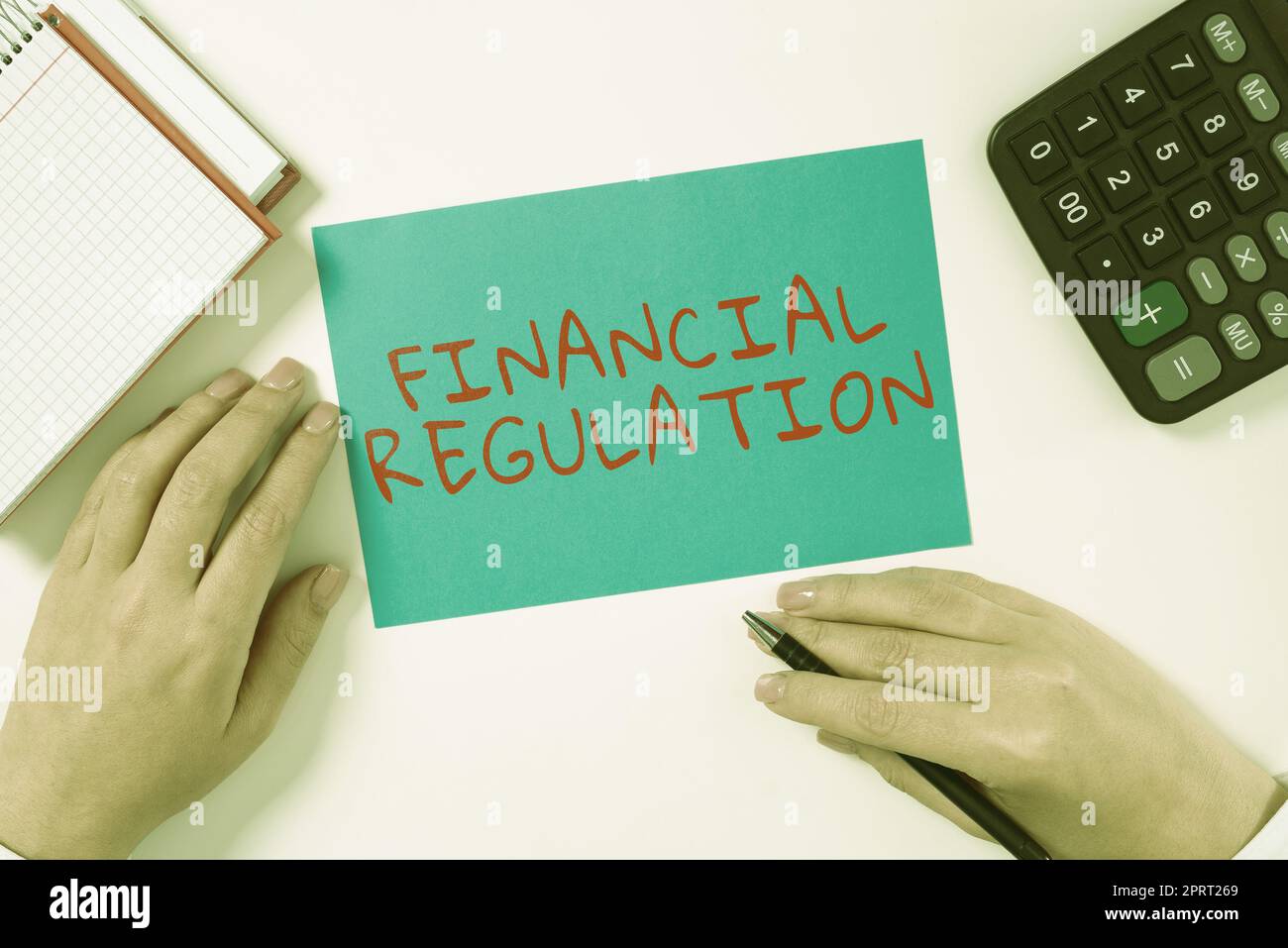 Sign displaying Financial Regulation. Business approach aim to Maintain the integrity of Finance System Stock Photo