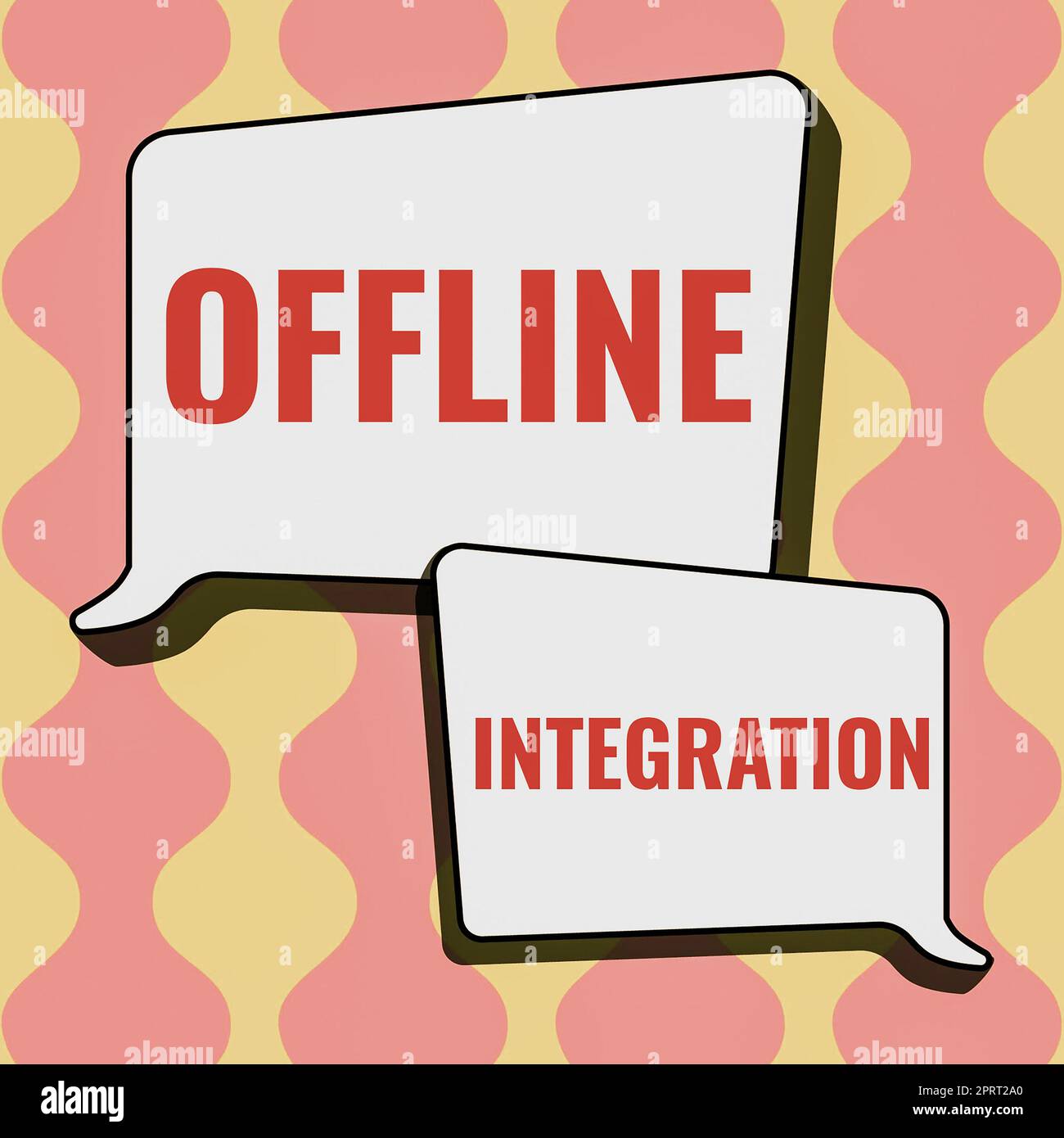 Hand writing sign Offline Integration, Concept meaning First Triad of