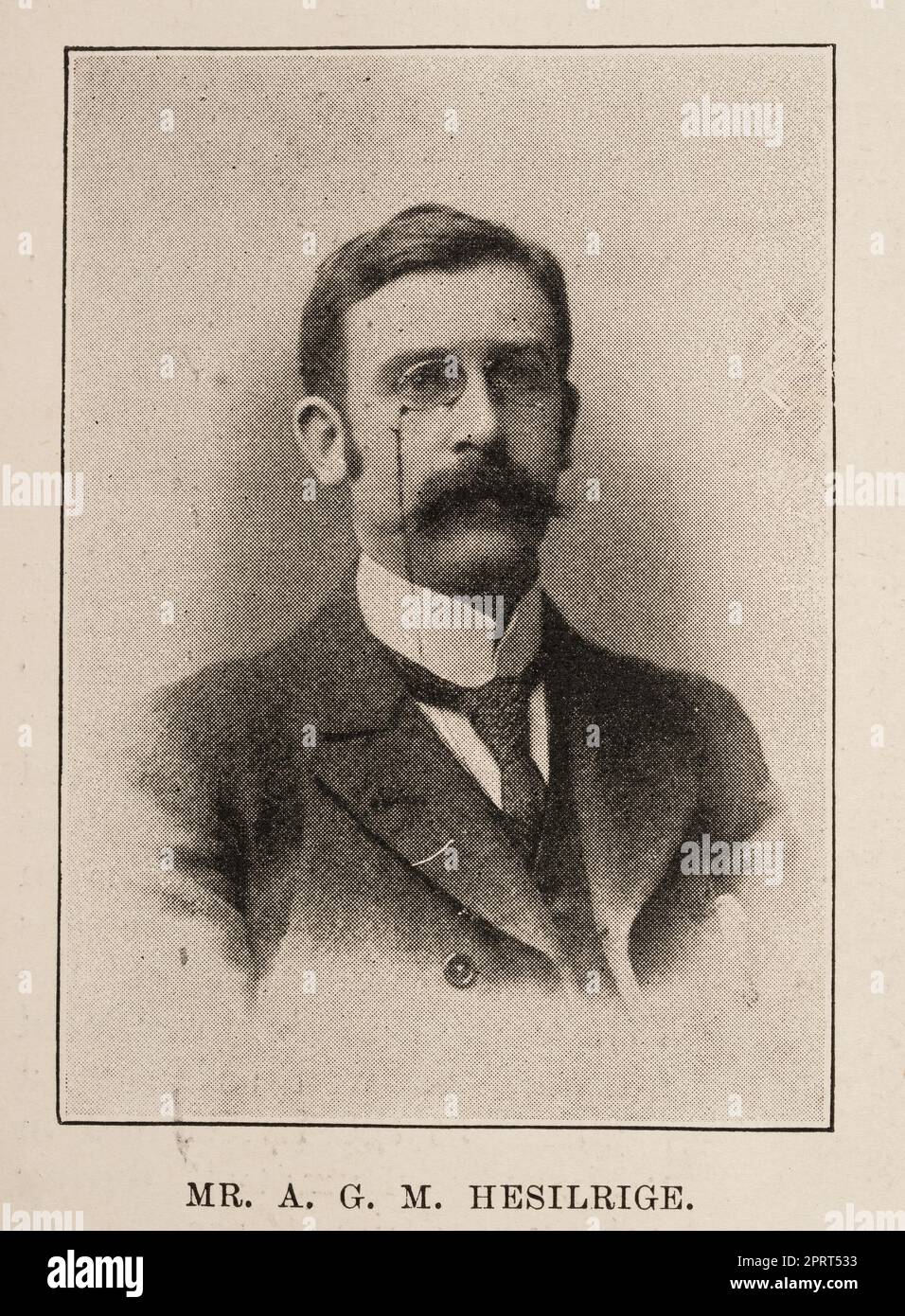 Vintage illustration of after a photograph of A G M Hesilrige Editor Of Debrett's The Genealogical Guide To The British Aristocracy Stock Photo