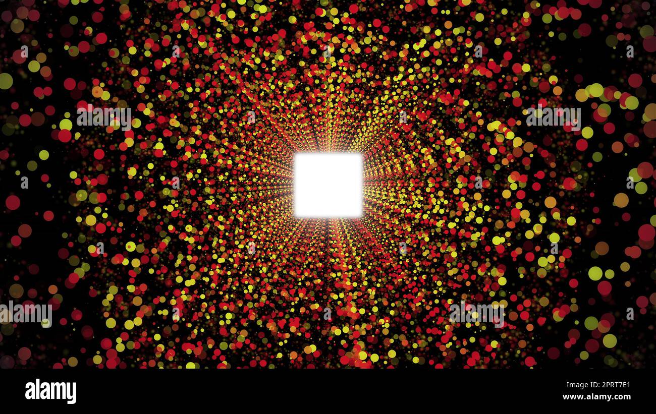 Particles tunnel. Computer generated 3d render Stock Photo - Alamy