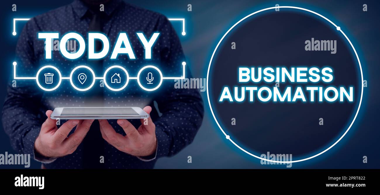 Inspiration showing sign Business Automation, Concept meaning Advanced