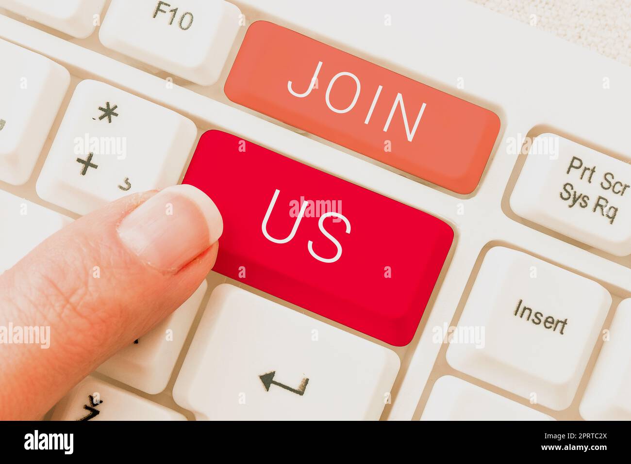 Conceptual caption Join Us. Concept meaning Register in community Team