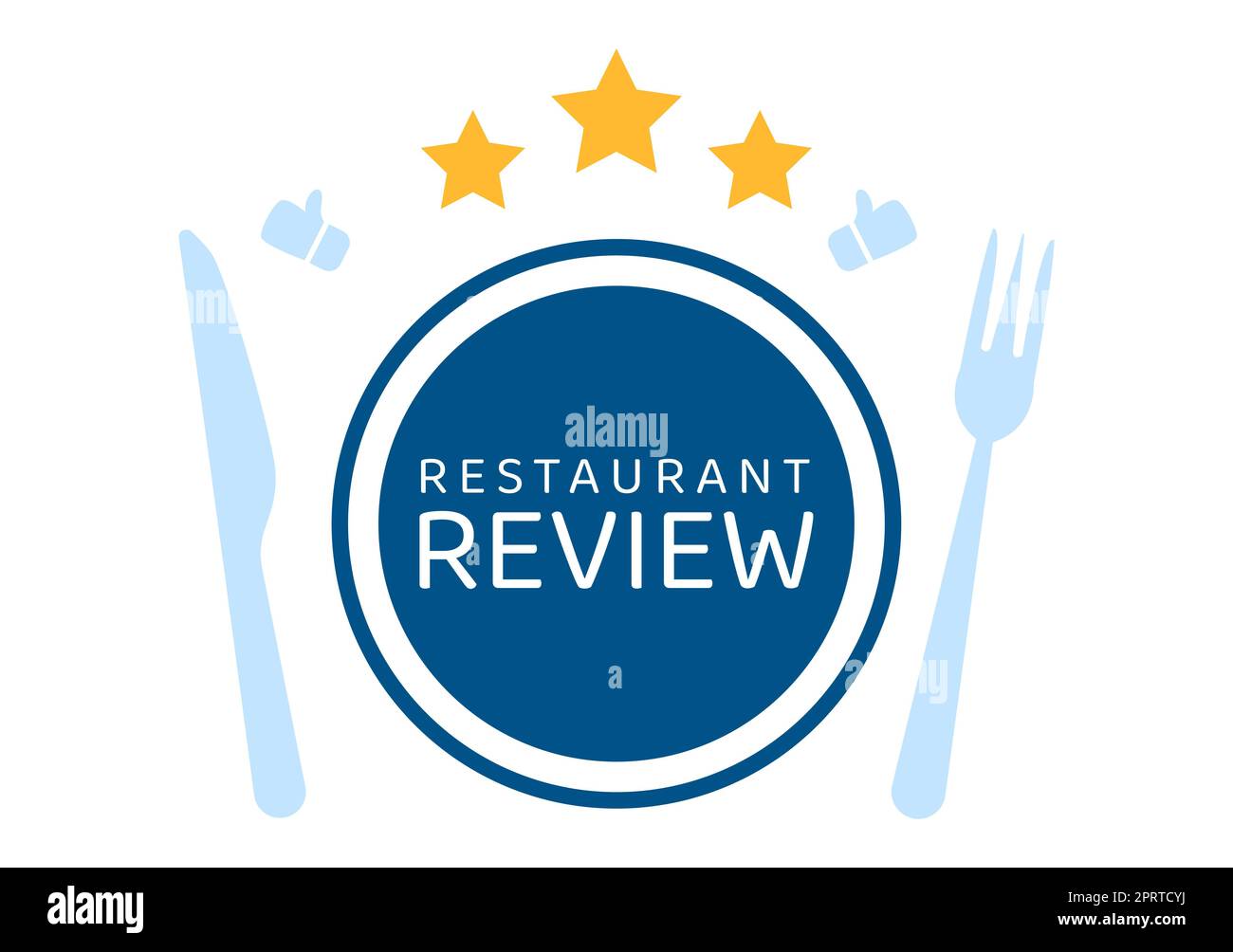 Restaurant Rating Review Template Hand Drawn Cartoon Flat Illustration