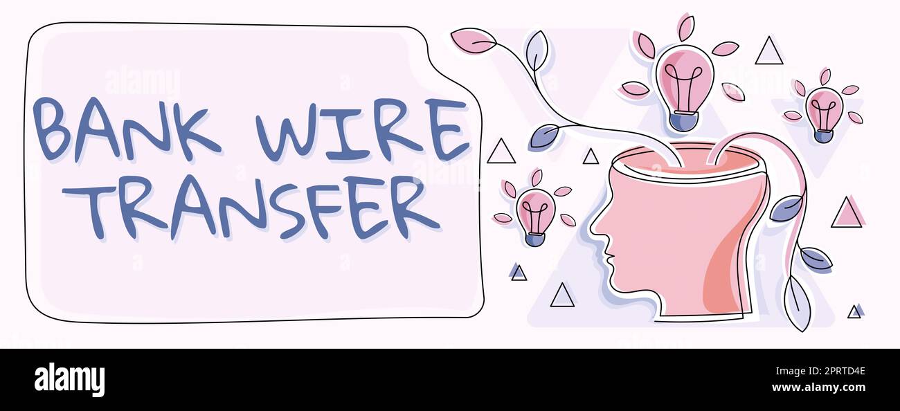 Conceptual display Bank Wire TransferElectronic transfer of money