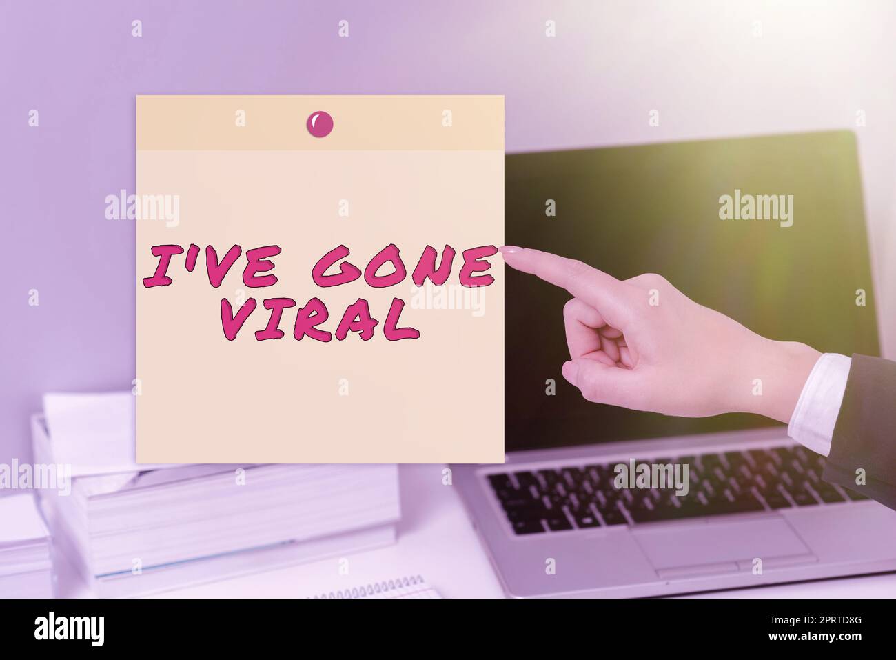 Conceptual caption Ive have Gone Viralmedical term used to describe small infectious agent. Concept meaning medical term used to describe small infectious agent Stock Photo