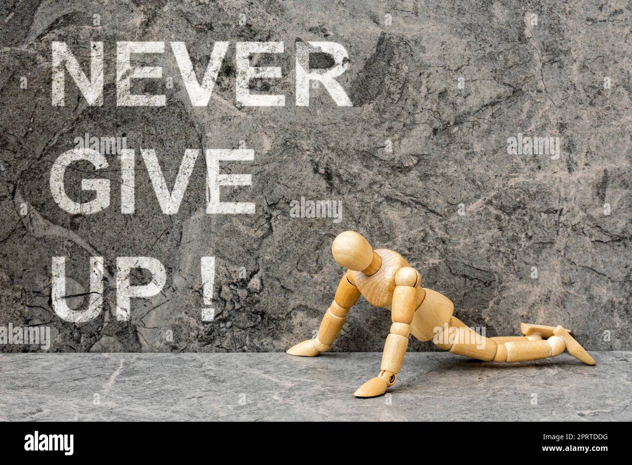Struggling and never giving up is important as well as patience Stock Photo