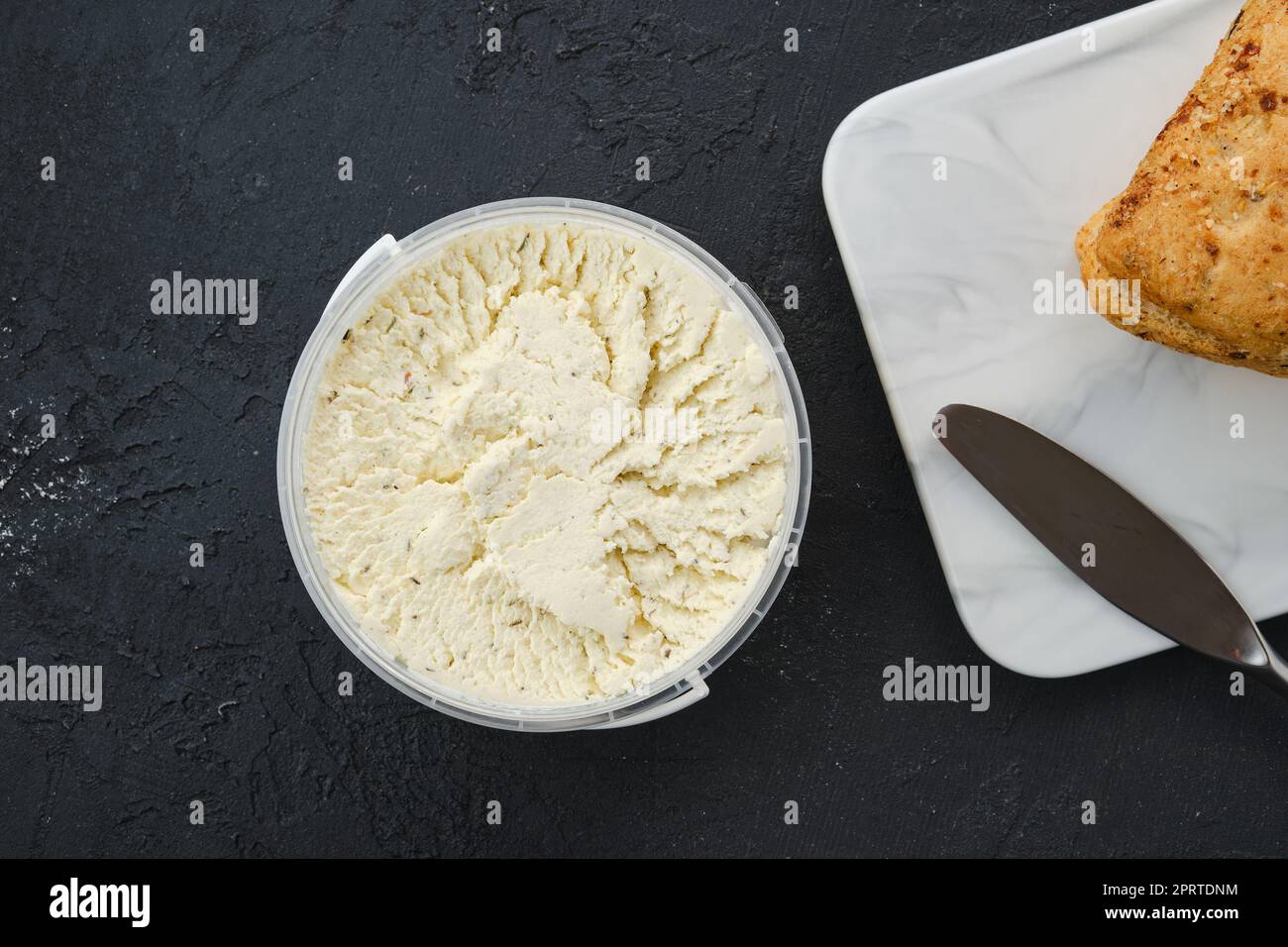 Top view of country style cottage cheese in a pot Stock Photo Alamy
