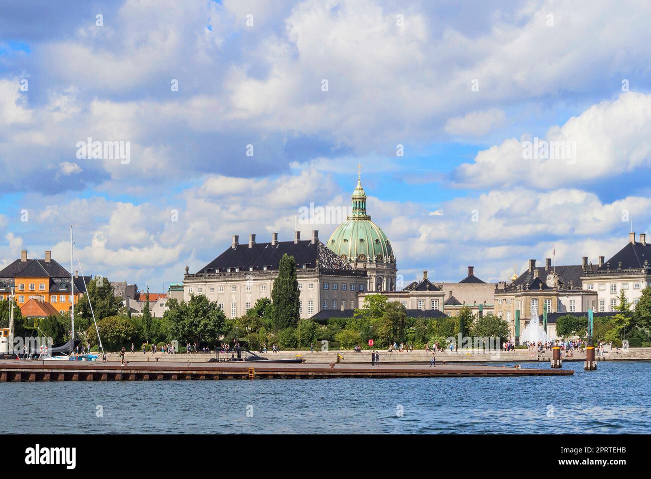 Denmark, Copenhagen - Royal Palace Amalienborg Castle Stock Photo