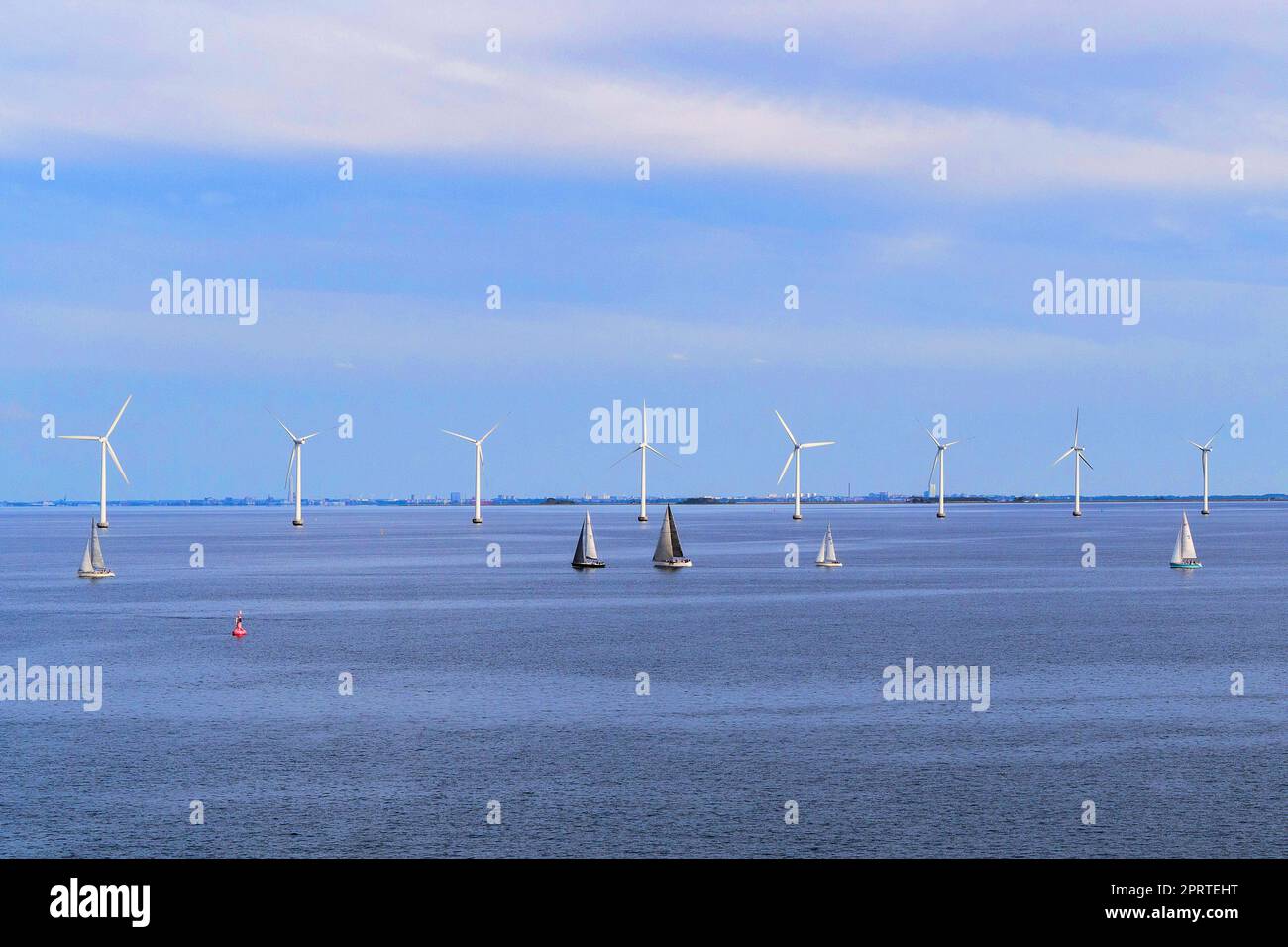 Denmark, Copenhagen - Middelgrund Sailing Spot Stock Photo