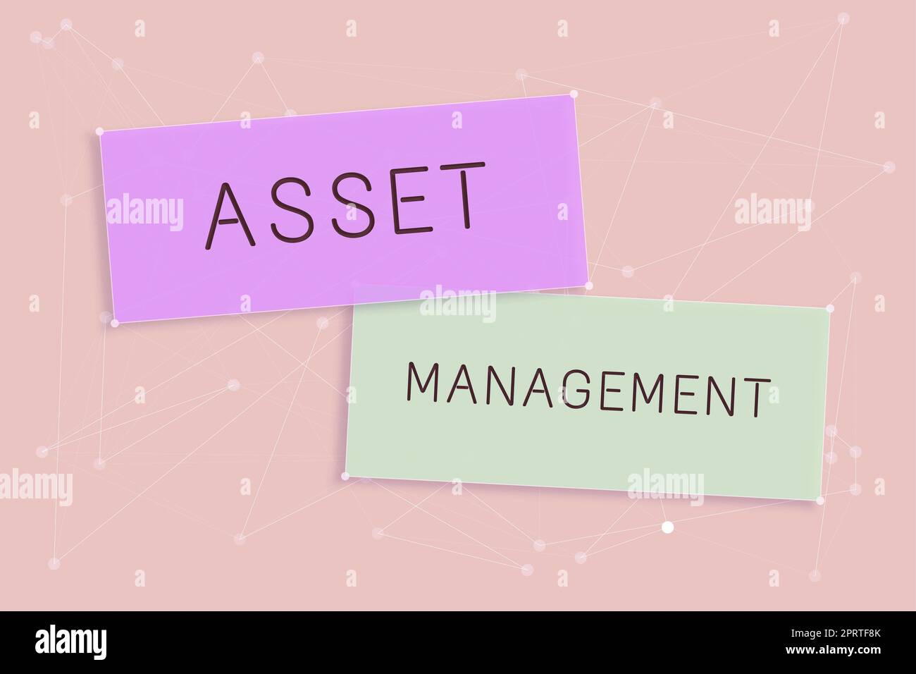 Hand writing sign Asset Managementsystematic process of operating and