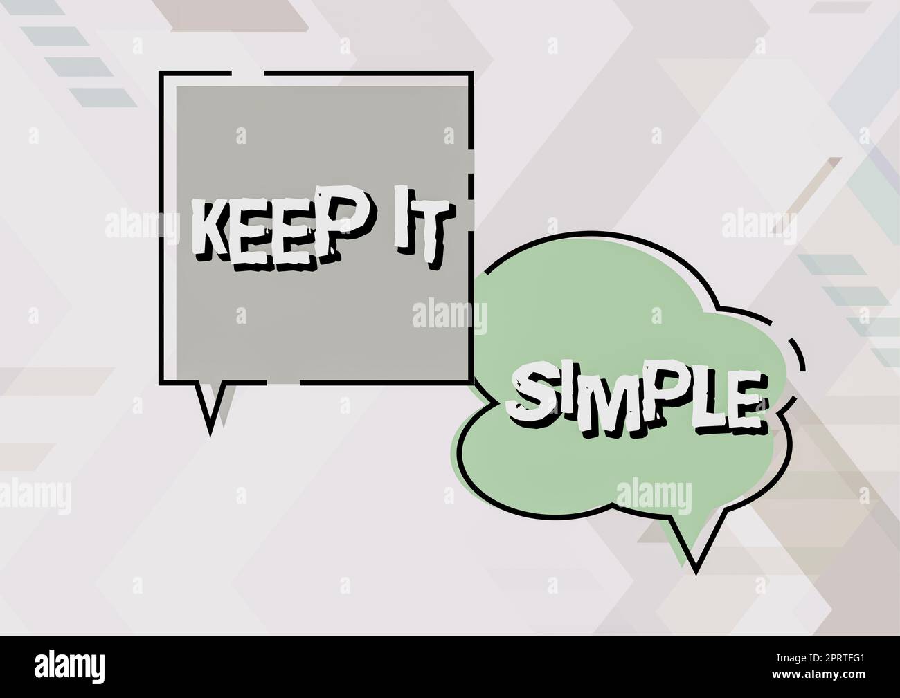 Text sign showing Keep It SimpleRemain in the simple place or position not complicated. Word for Remain in the simple place or position not complicated Stock Photo