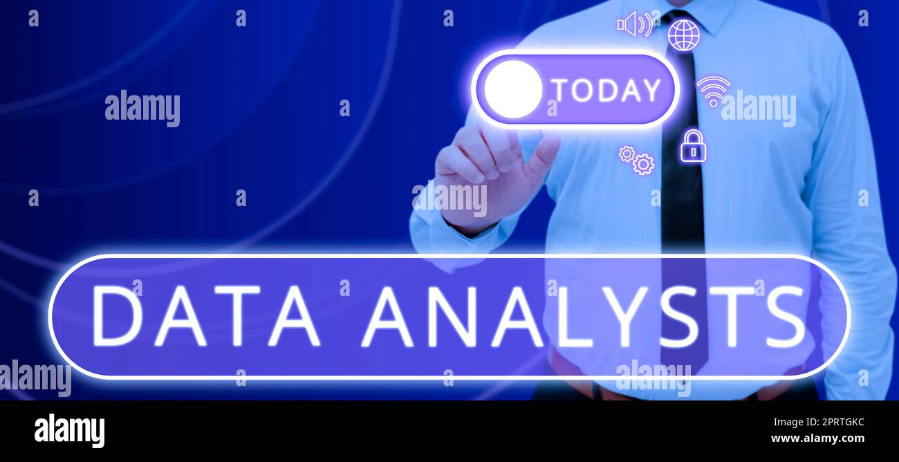 Writing displaying text Data Analysts, Business idea Programmer Design and Create Report Identifies patterns Stock Photo