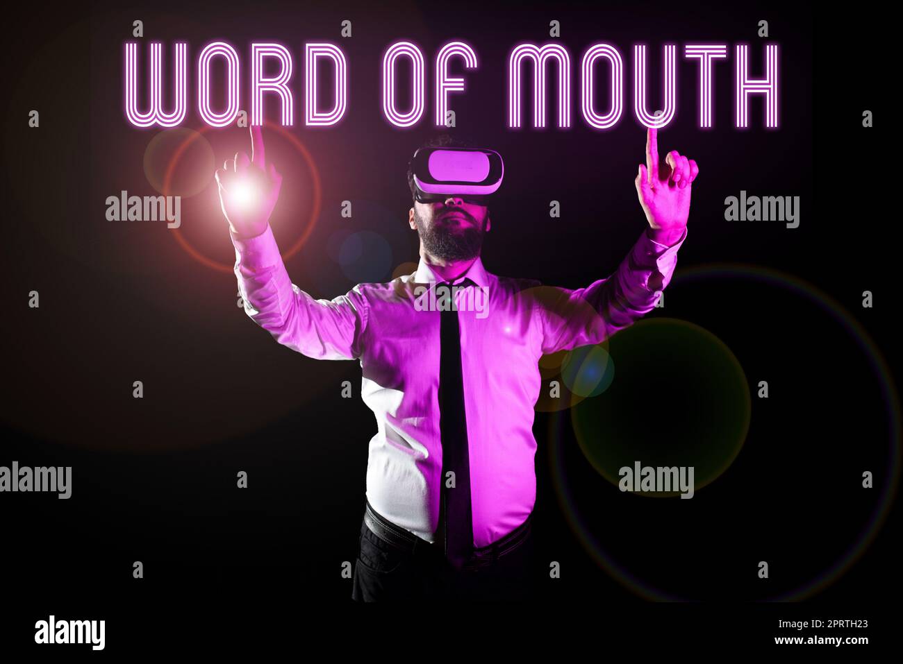 Text showing inspiration Word Of Mouth. Concept meaning Oral spreading