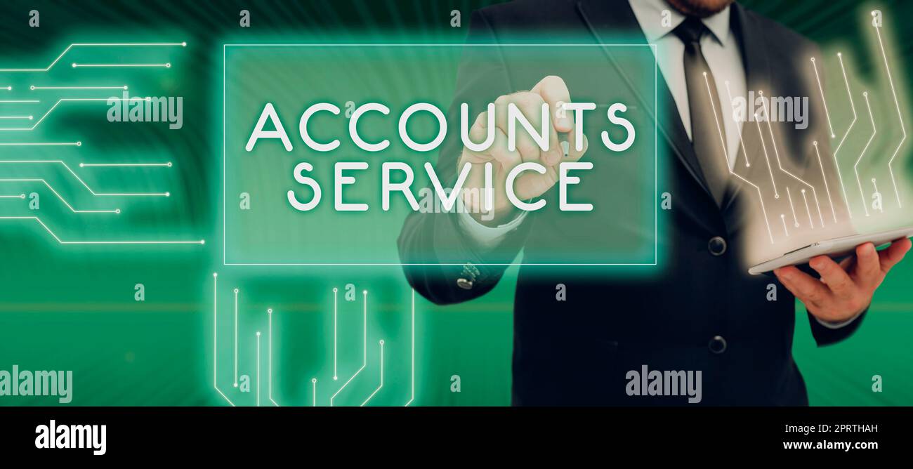 Text caption presenting Accounts Serviceaccessing list of user profiles ...