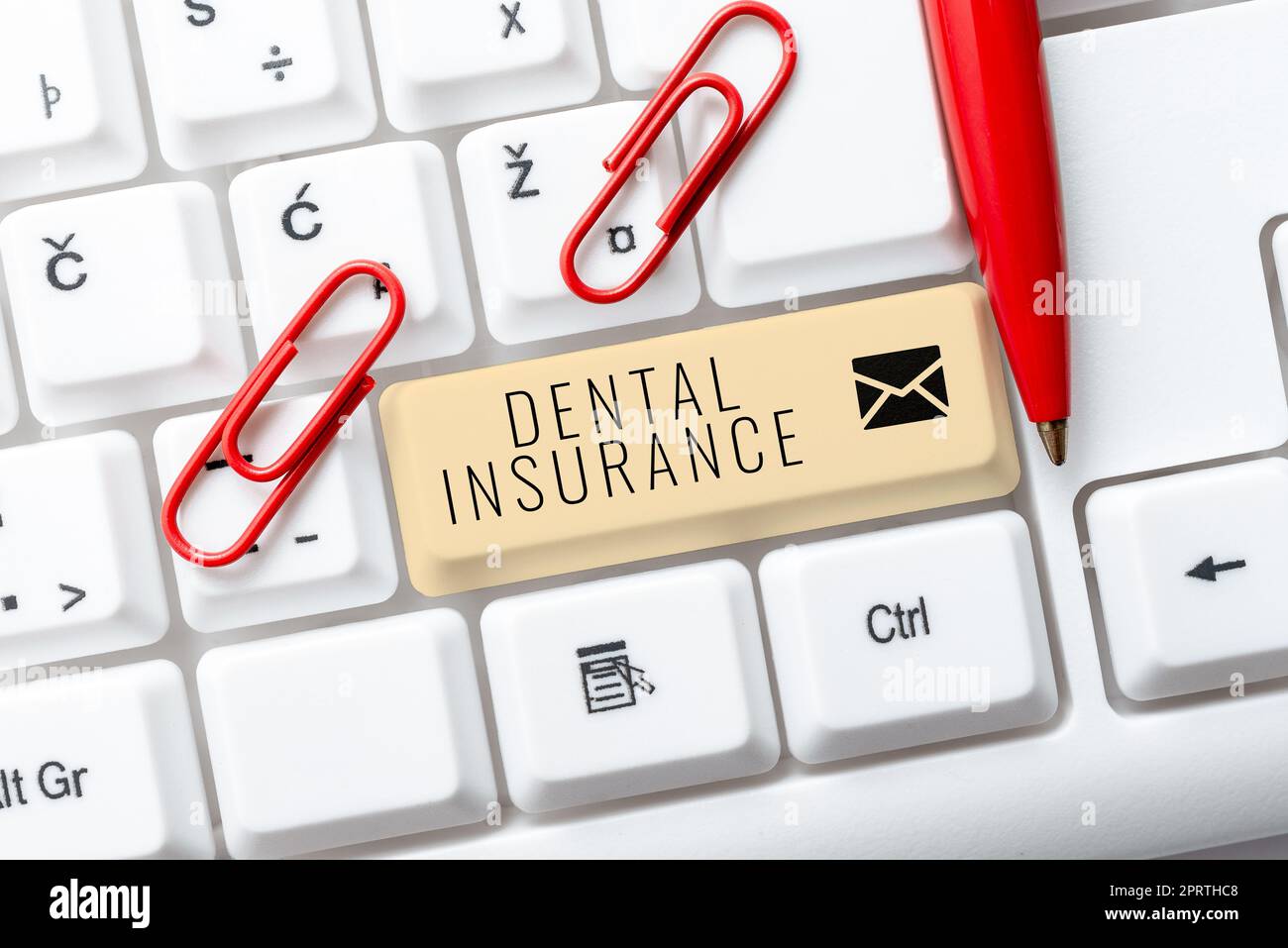 Hand writing sign Dental Insuranceform of health designed to pay portion or full of costs. Business overview form of health designed to pay portion or full of costs Stock Photo