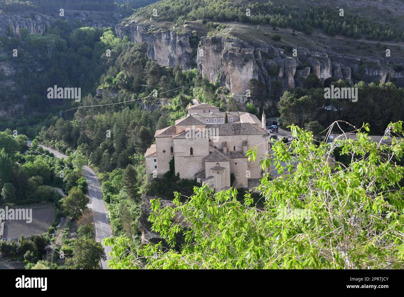 House facades, cityscapes of Cuenca, the provincial capital of Cuenca, Spain, May 12, 2022 Stock Photo