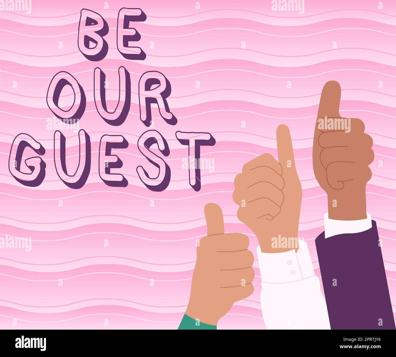 Writing displaying text Be Our Guest, Word for You are welcome to stay with us Invitation 