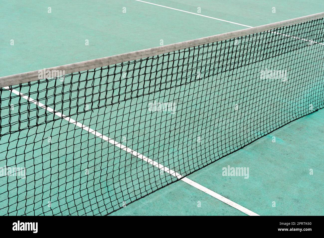Net of outdoor tennis court Stock Photo