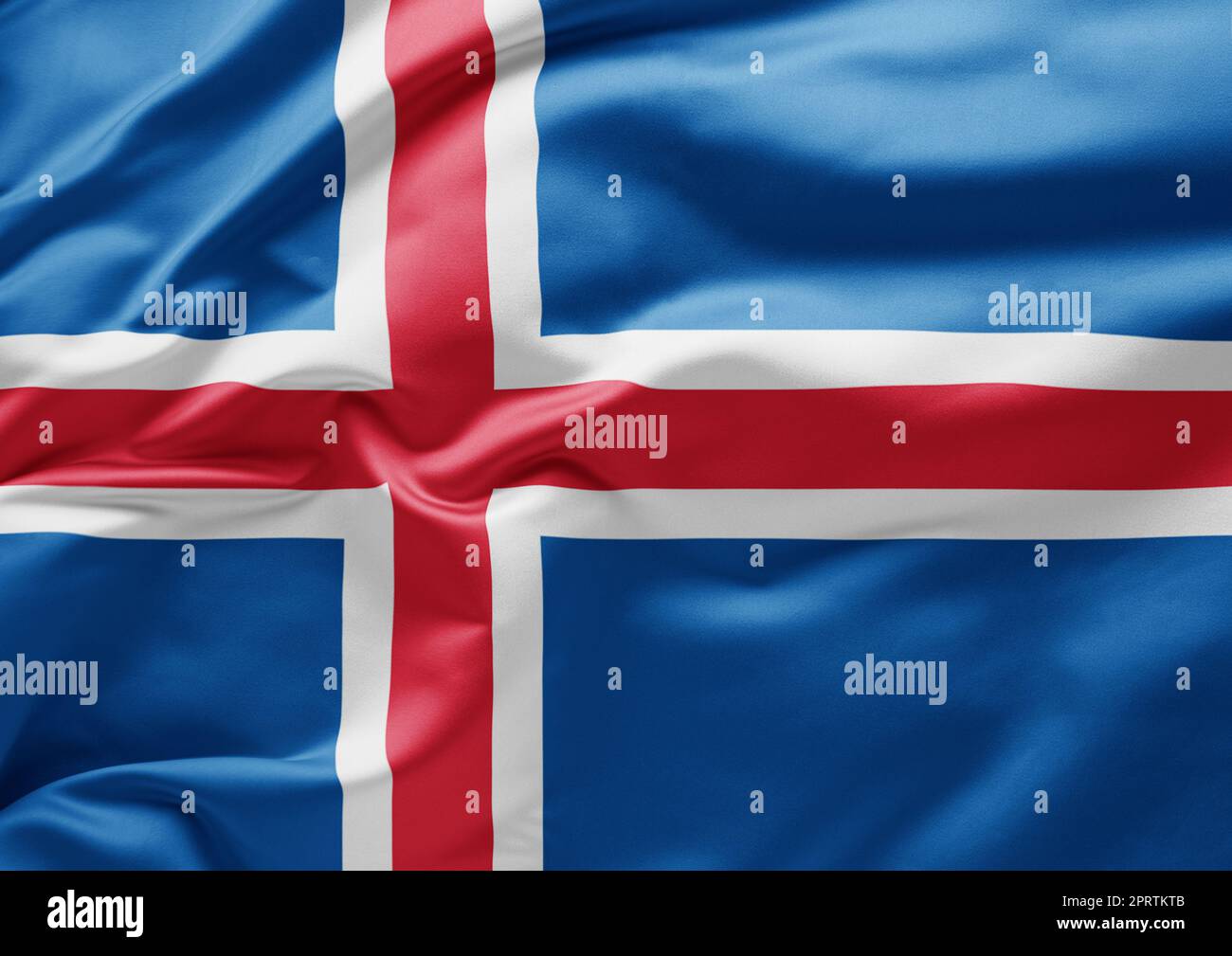Waving national flag of Iceland Stock Photo - Alamy