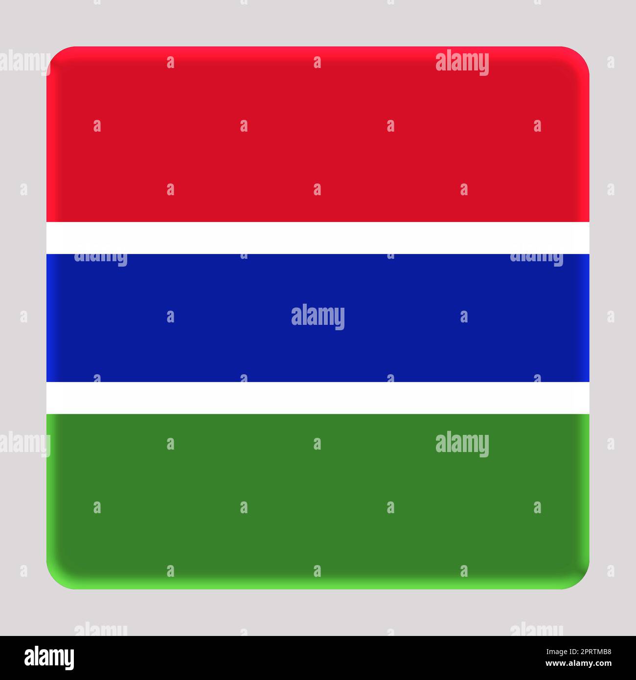 3D Flag of Gambia on a avatar square background Stock Photo - Alamy