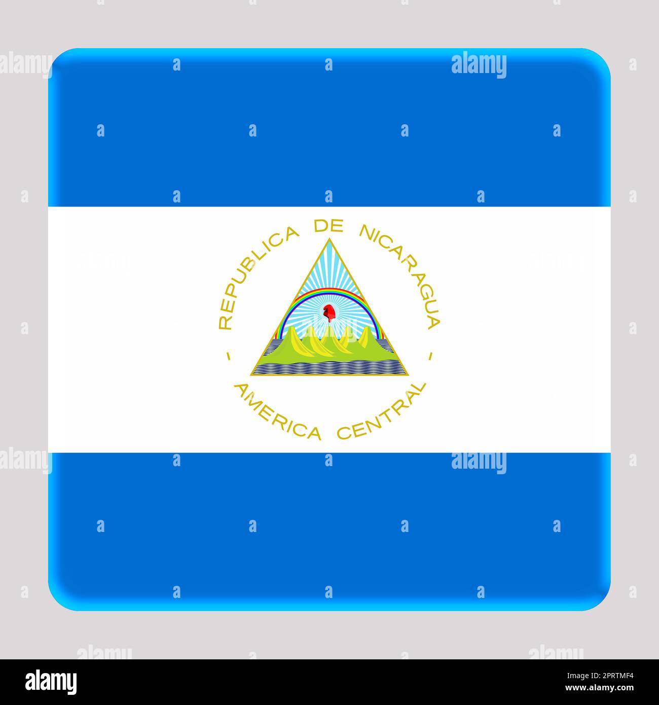 3D Flag of Nicaragua on a avatar square background Stock Photo - Alamy