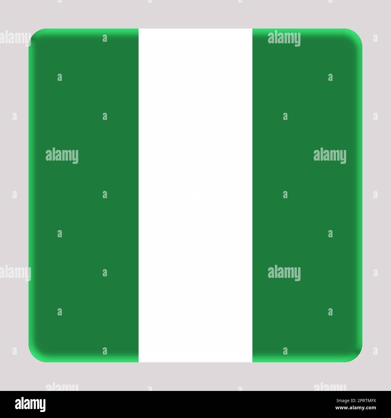 3D Flag of Nigeria on a avatar square background Stock Photo - Alamy