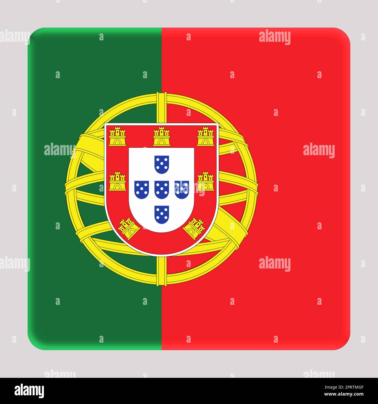 3D Flag of Portugal on a avatar square background Stock Photo - Alamy