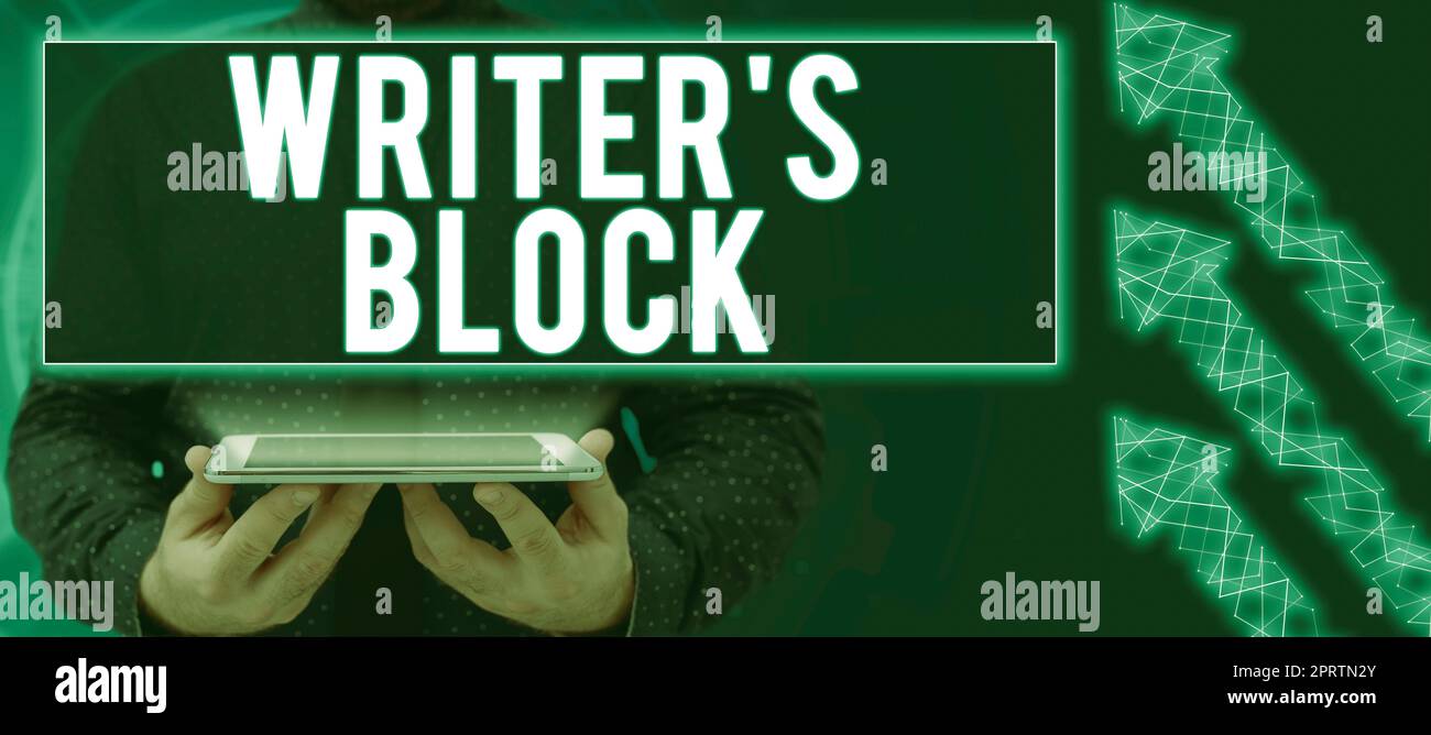 Text showing inspiration Writer s is BlockCondition of being unable to think of what to write. Internet Concept Condition of being unable to think of what to write Stock Photo