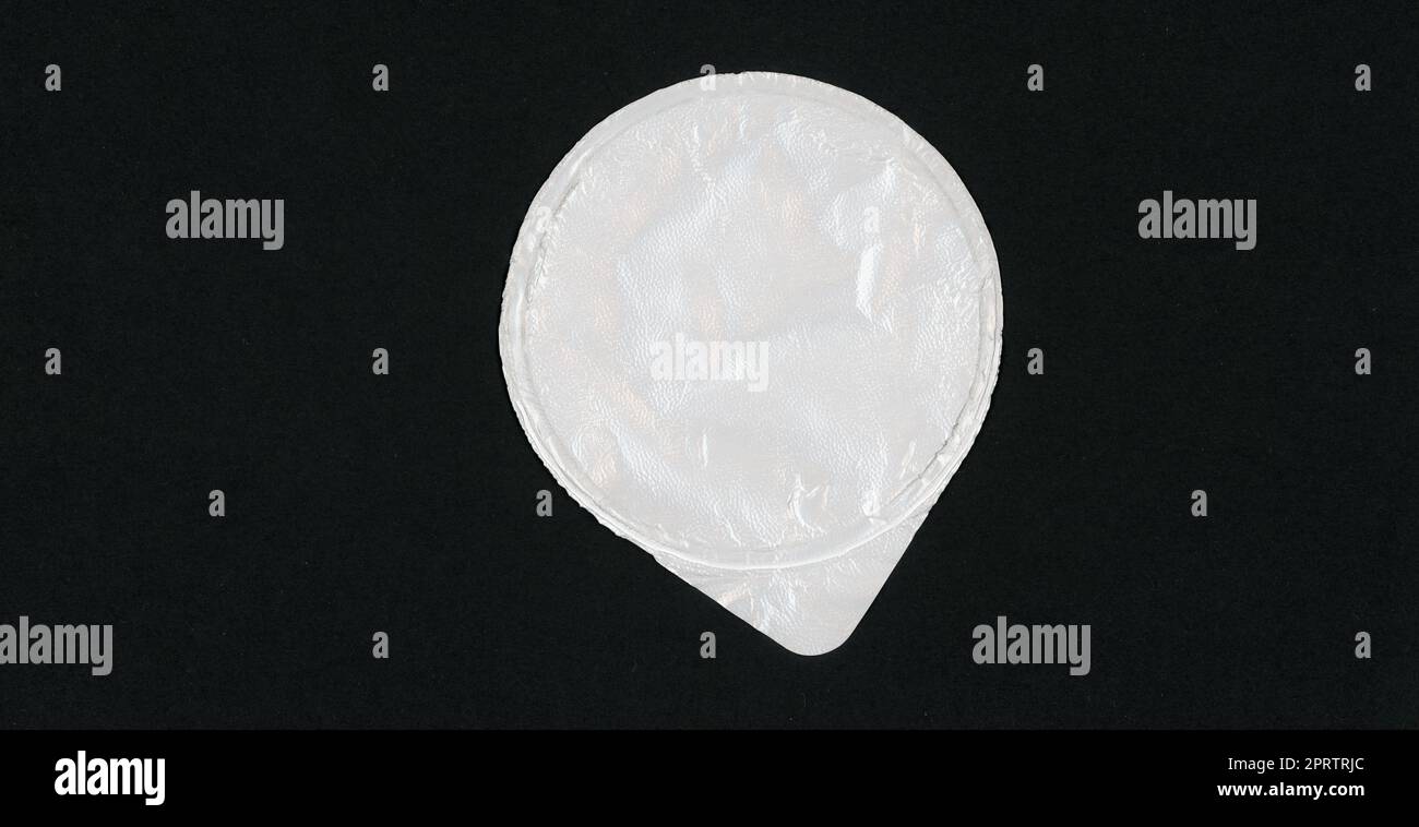 aluminium foil yogurt lid packaging Stock Photo Alamy
