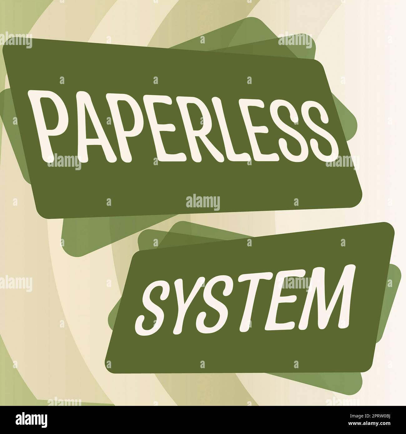 Conceptual caption Paperless System, Word for watch or consider