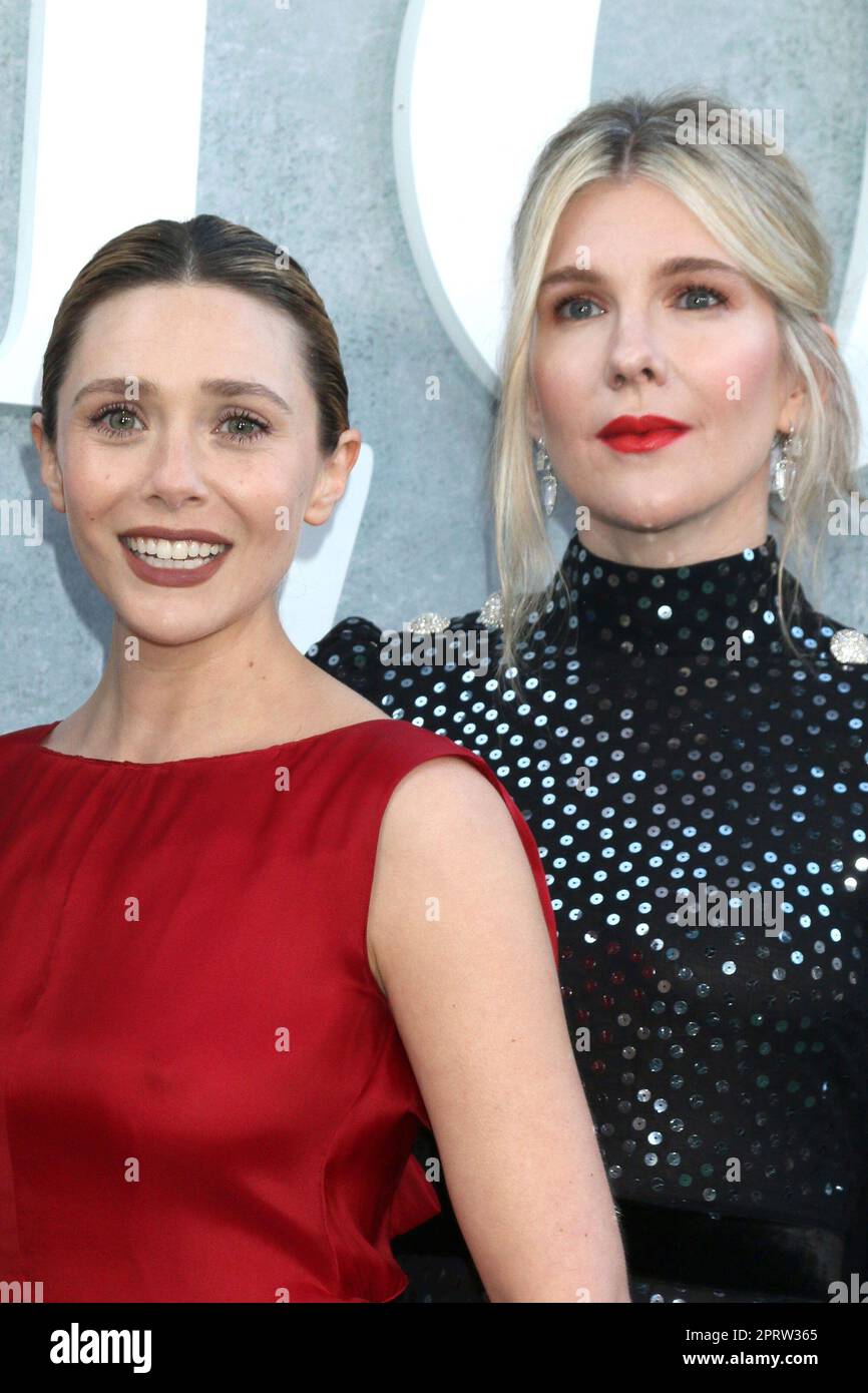 Los Angeles, CA. 26th Apr, 2023. Elizabeth Olsen, Lily Rabe at arrivals ...