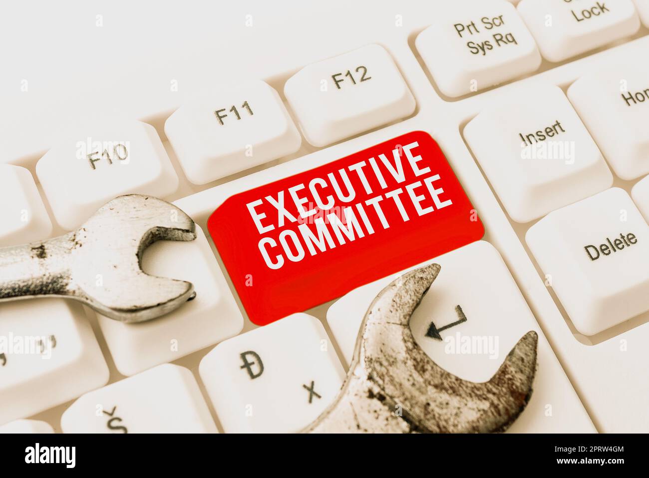 Conceptual caption Executive Committee. Word Written on Group of Directors appointed Has Authority in Decisions Stock Photo