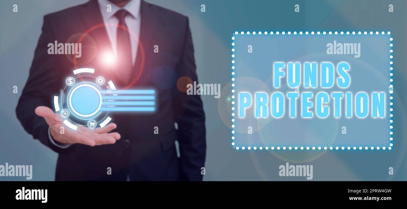 Conceptual display Funds Protection promises return portion initial investment to investor. Business showcase promises return portion initial investment to investor. Stock Photo