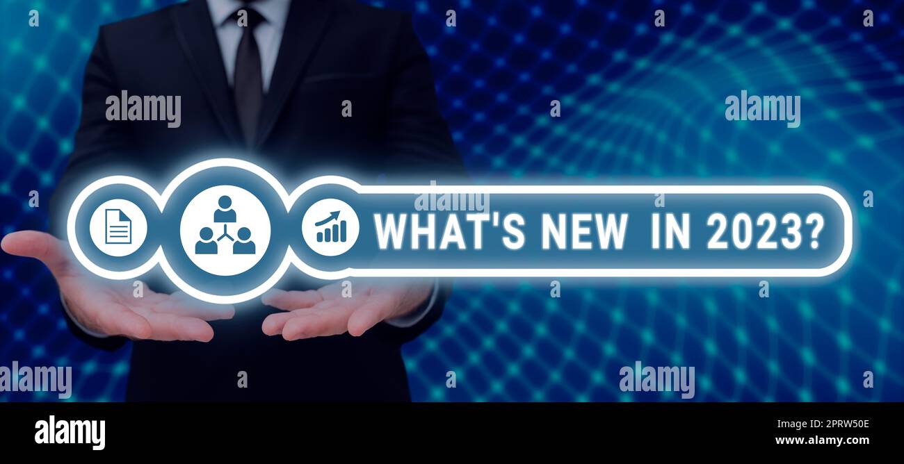 Inspiration showing sign What S Is New In 2023 Question. Business idea ...