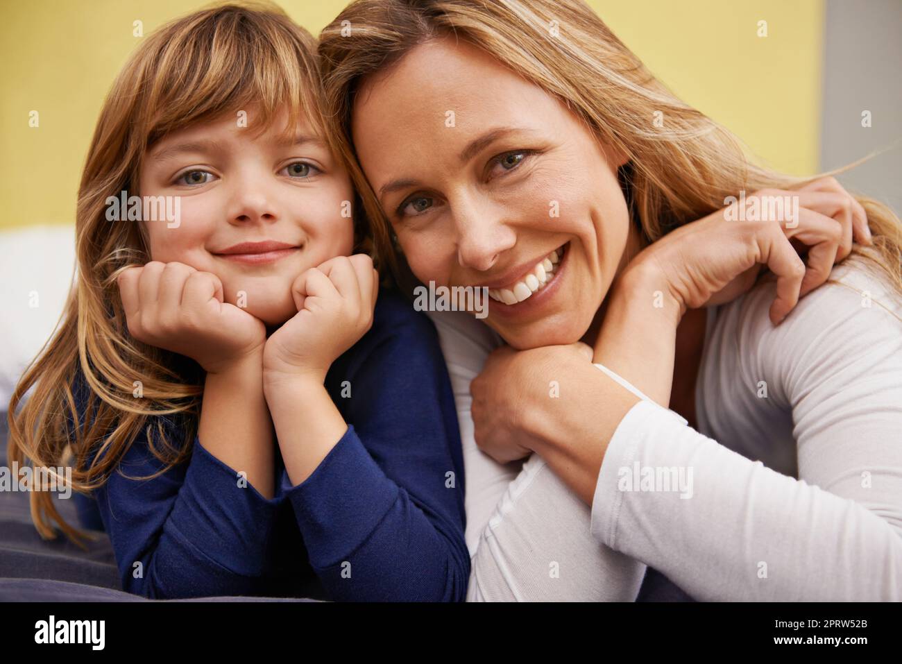 Shes so lovable. Portrait of a loving mother and daughter at home. Stock Photo