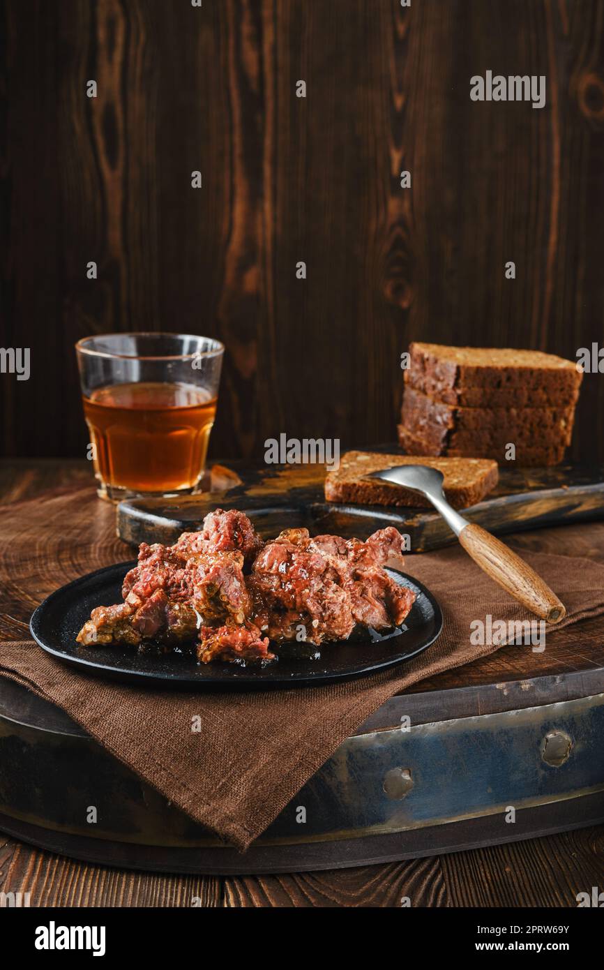 Homemade canned deer stew meat Stock Photo Alamy