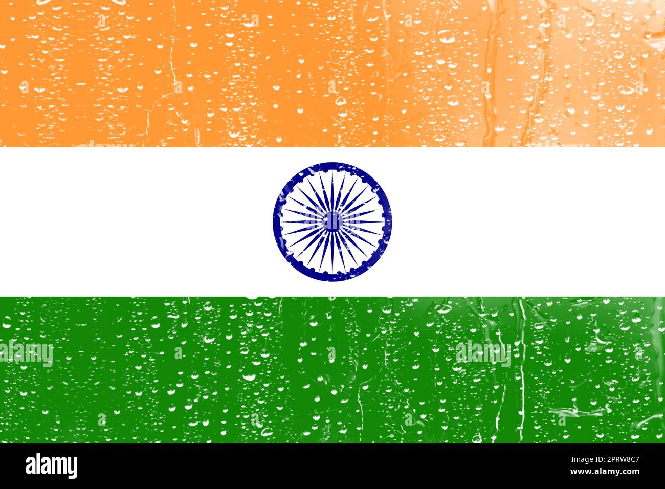 3D Flag of India on a glass with water drop background Stock Photo - Alamy