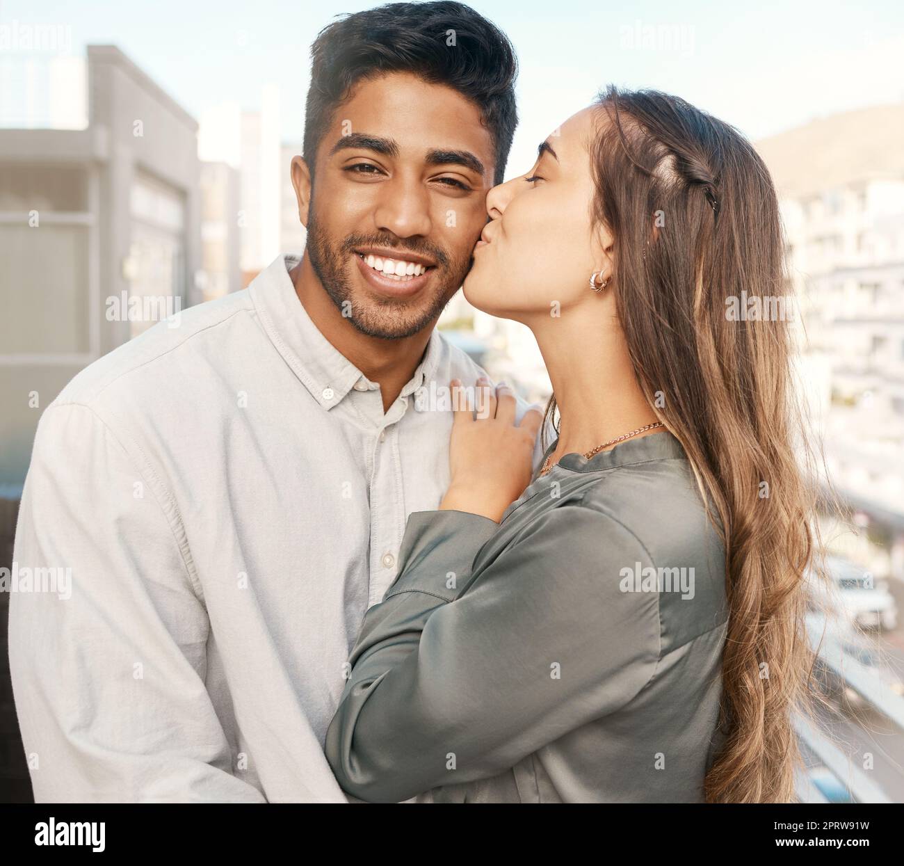 Romantic Cheek Kiss