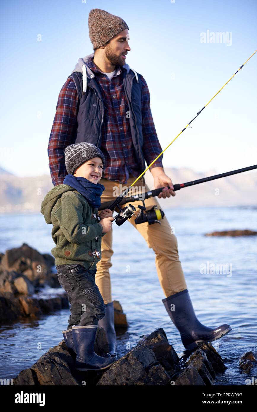 Cute boy fishing hi-res stock photography and images - Page 2 - Alamy