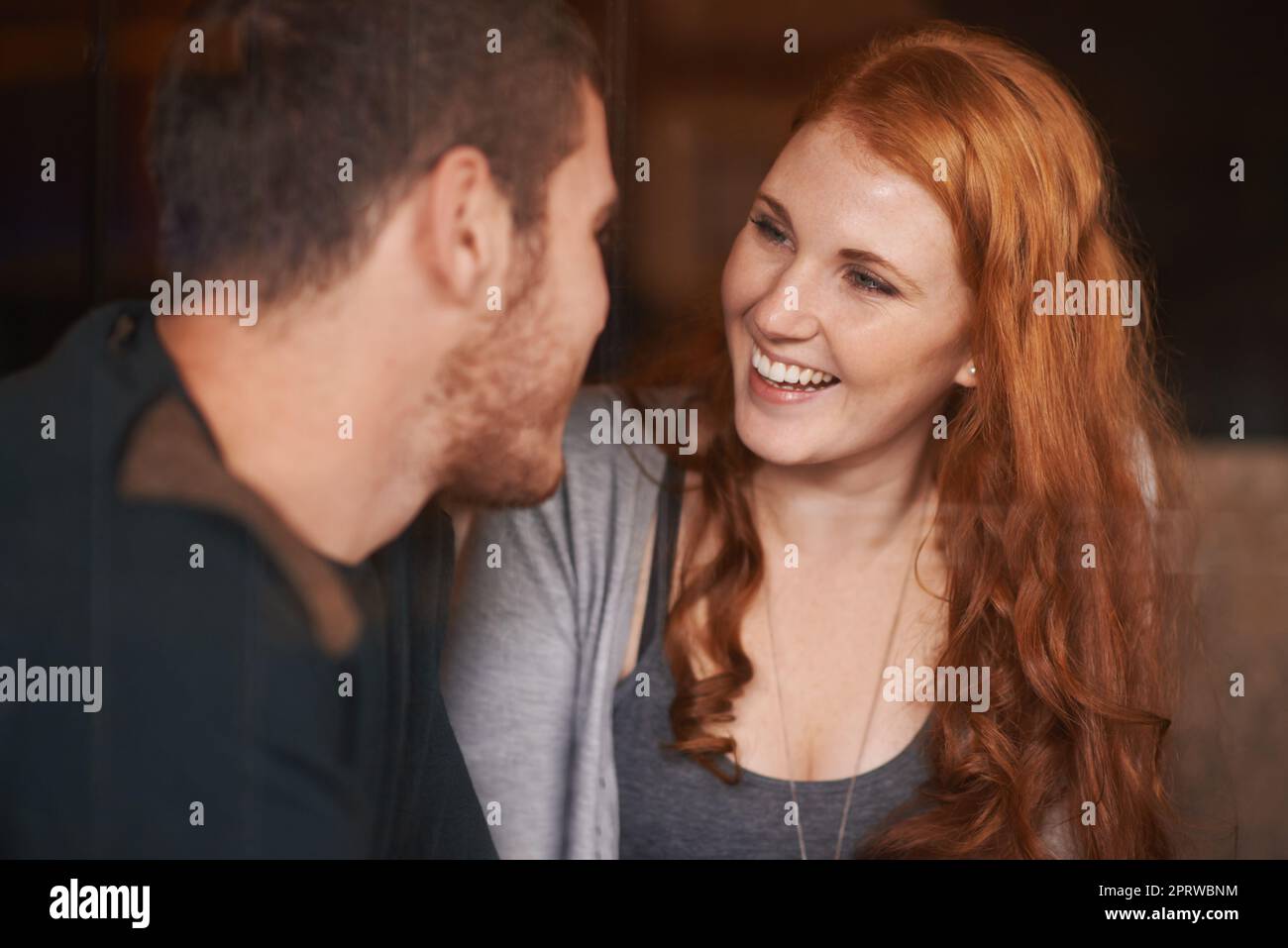 Theres nothing better than dating your best friend. a young affectionate couple on a date. Stock Photo