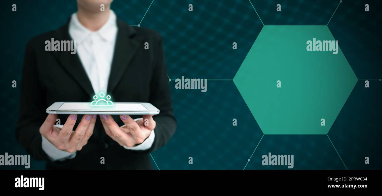 Business Man Presenting New Futuristic Technologies. Stock Photo
