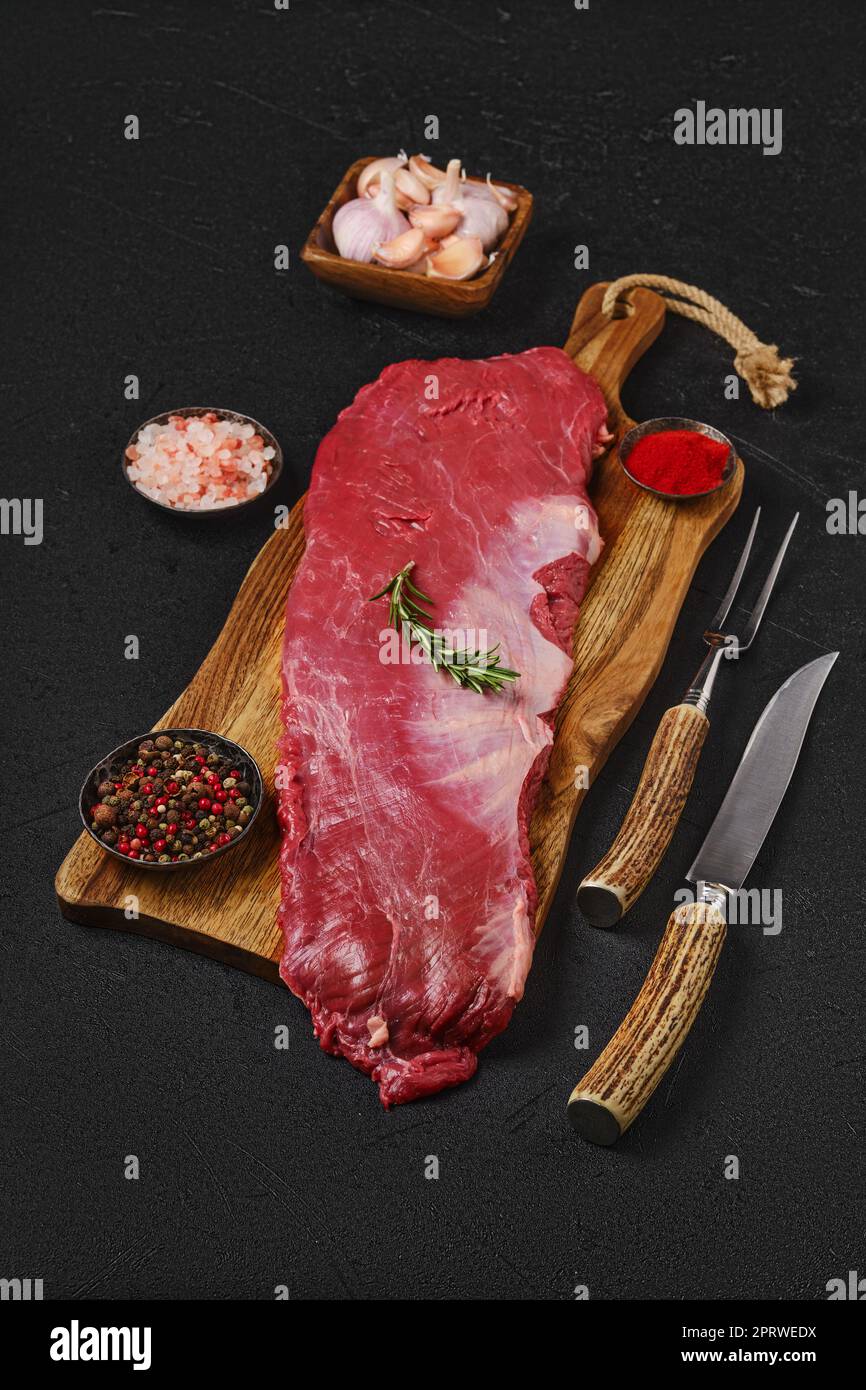 Raw beef meat, ribeye cap roll Stock Photo