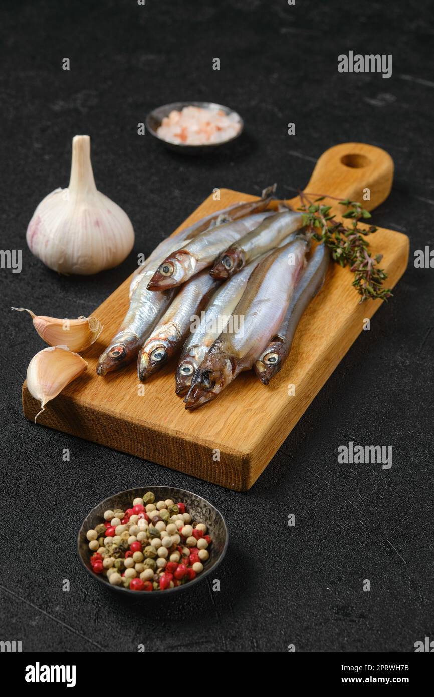 Raw capelin fish hi-res stock photography and images - Alamy