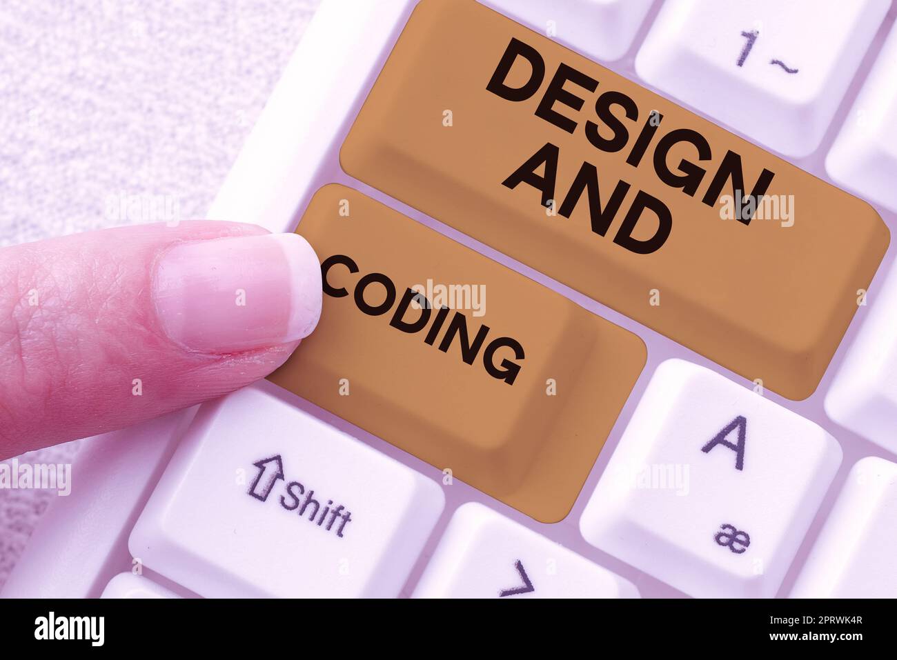 Writing displaying text Design And Coding, Internet Concept HTML and programming, Cross platform development website Abstract Programmer Typing Antivi Stock Photo