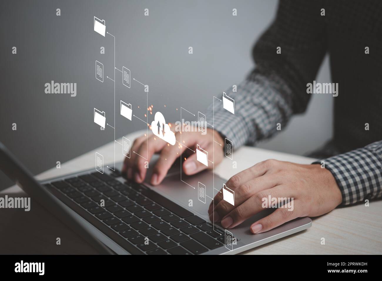 computing Global innovation in cyberspace service solution link computer future server cloud connection technology business information laptop marketing screen security web application. Stock Photo