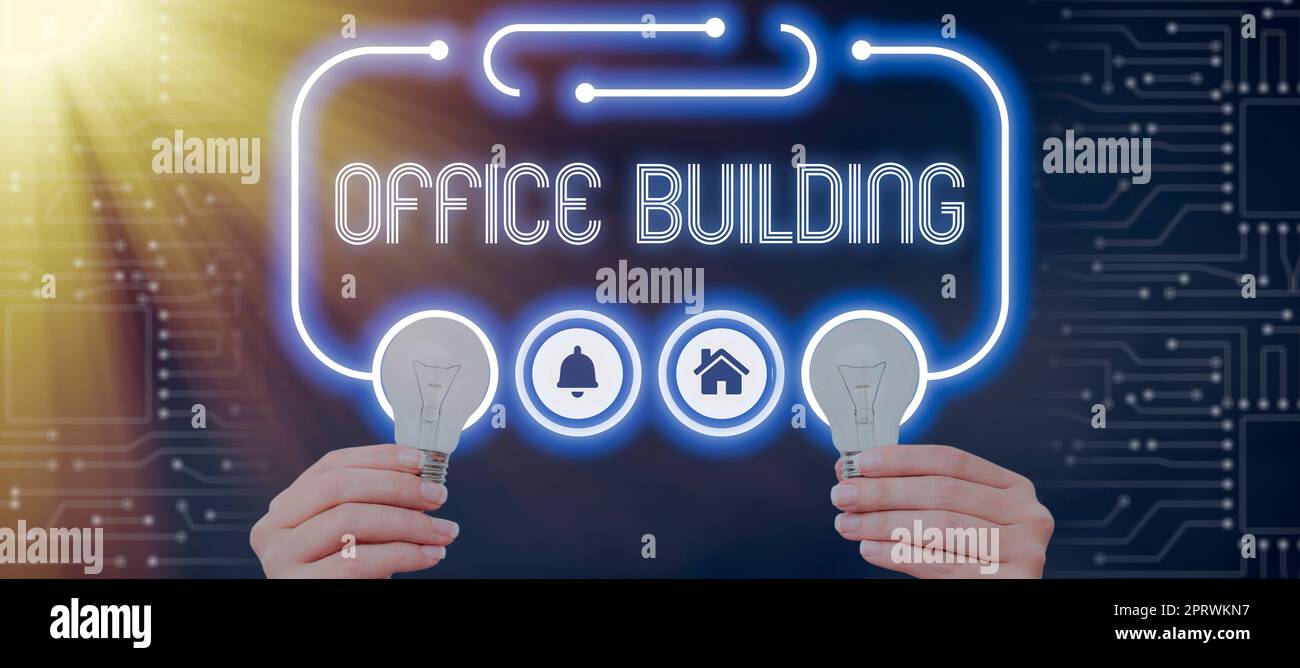 Conceptual display Office buildings are used for commercial purposes. Word