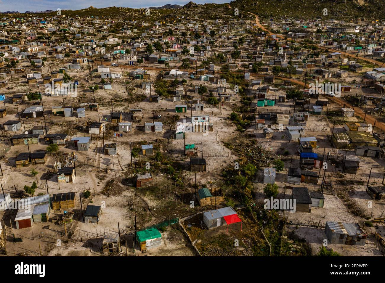 What life looks like to the poor. a township in South Africa. Stock Photo