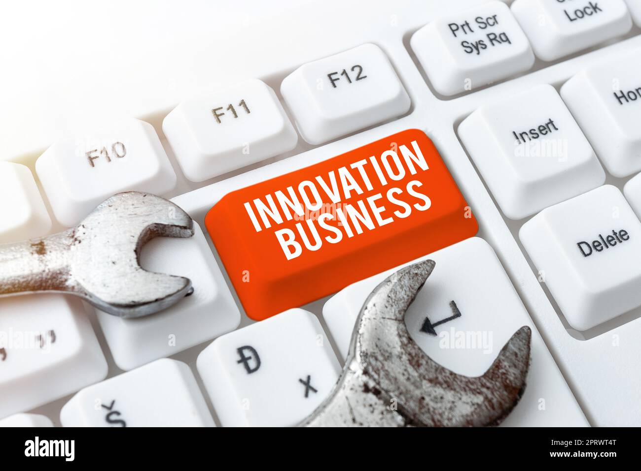 Writing displaying text Innovation Business. Business concept Introduce New Ideas Workflows Methodology Services Stock Photo